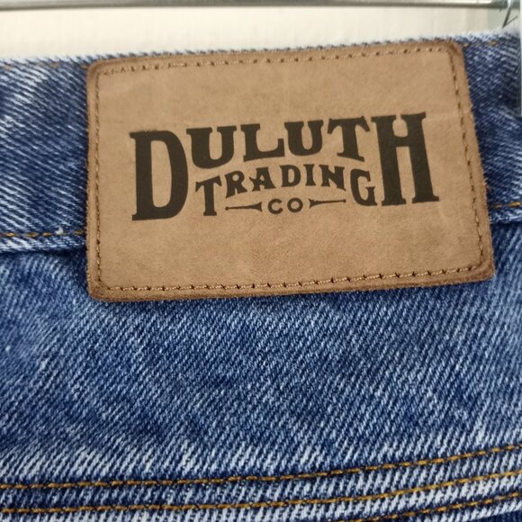 Duluth Trading Ballroom Relaxed Fit Dark Wash Blue Denim Jeans Mens 34 x 29 - Picture 8 of 9